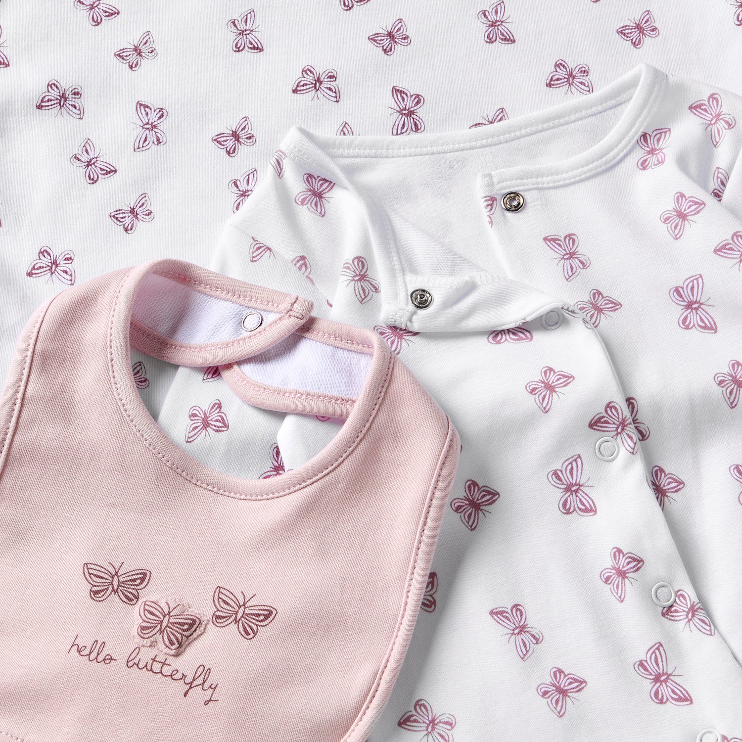Set of 3 Juniors Clothing Gift Set with Butterfly Print