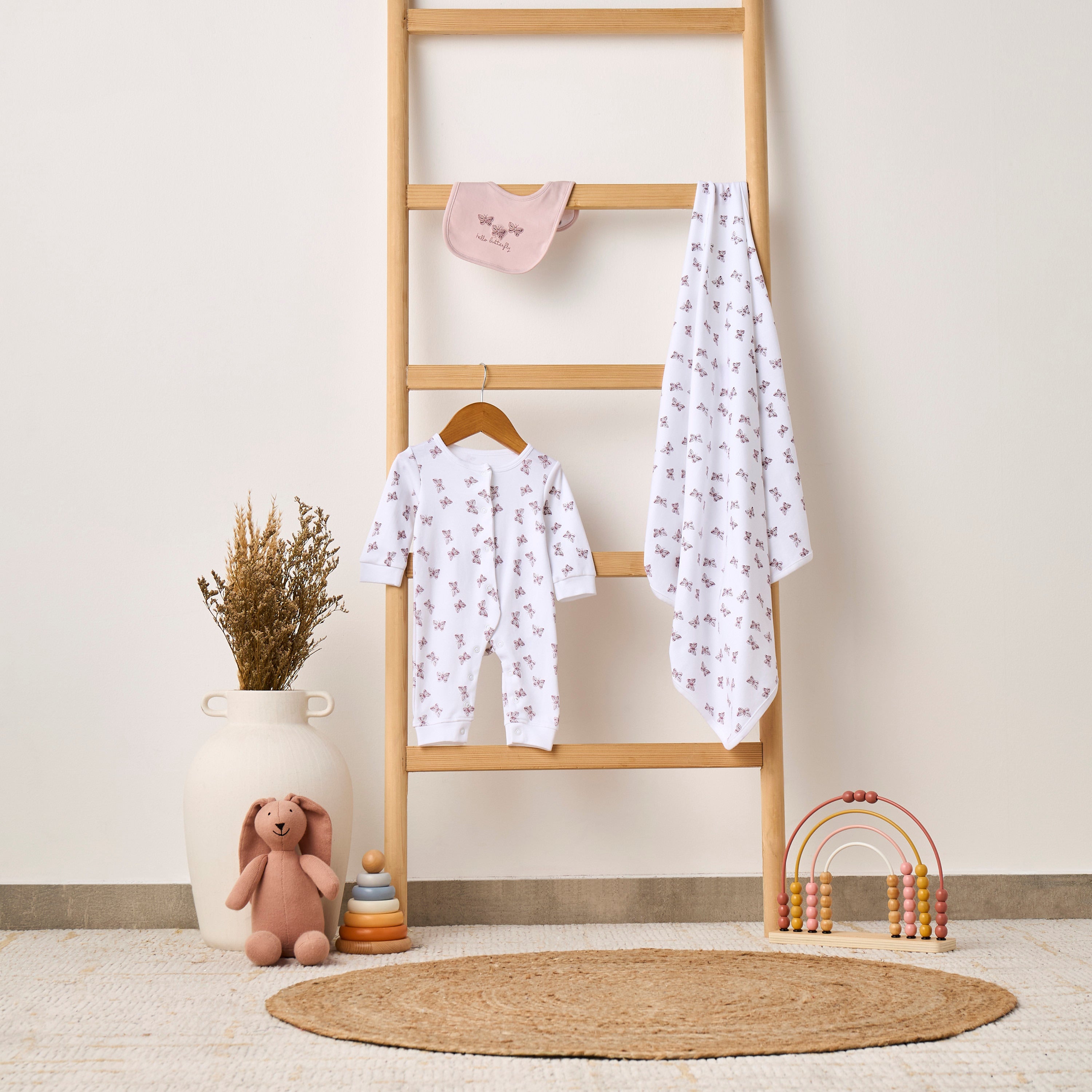 Set of 3 Juniors Clothing Gift Set with Butterfly Print