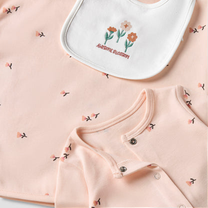 Set of 3 Juniors Clothing Gift Set with Floral Print
