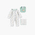 Set of 3 Juniors Clothing Gift Set with Print - White / 0-3 mths