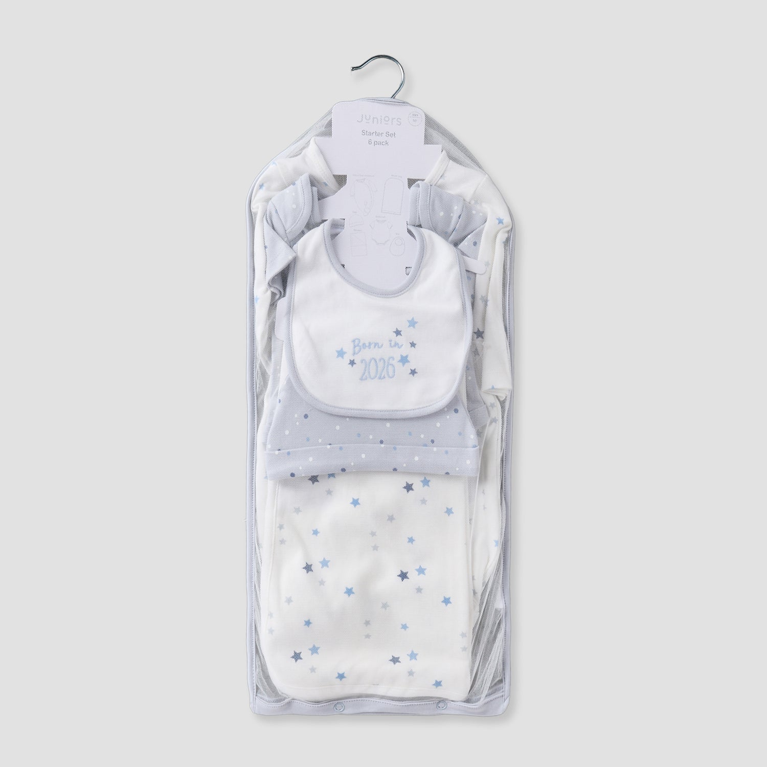 Set of 6 Juniors Clothing Gift Set with Star Print