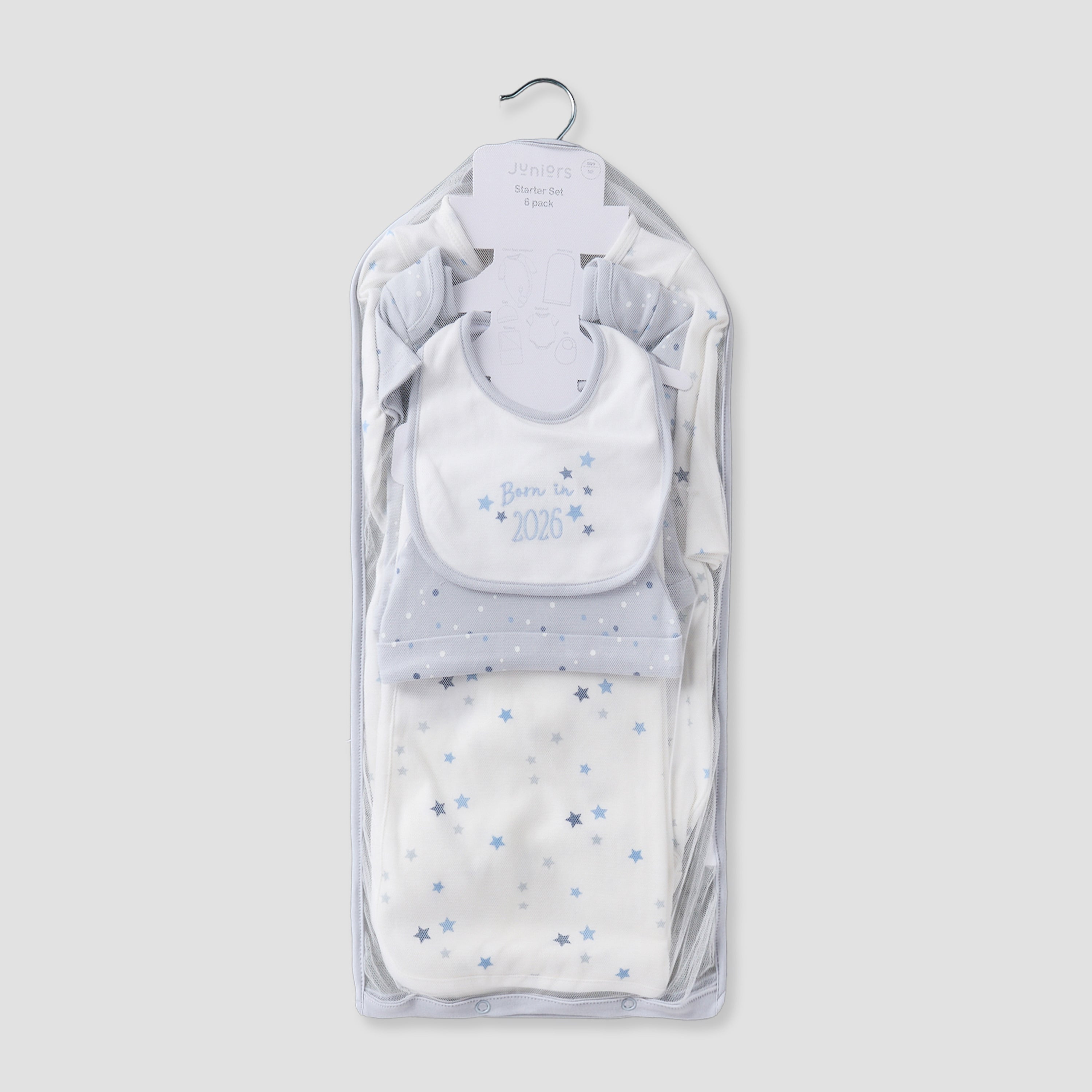 Set of 6 Juniors Clothing Gift Set with Star Print
