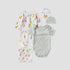 Set of 5 Juniors Clothing Gift Set with Carrot Print - Multicolour / 0-3 mths