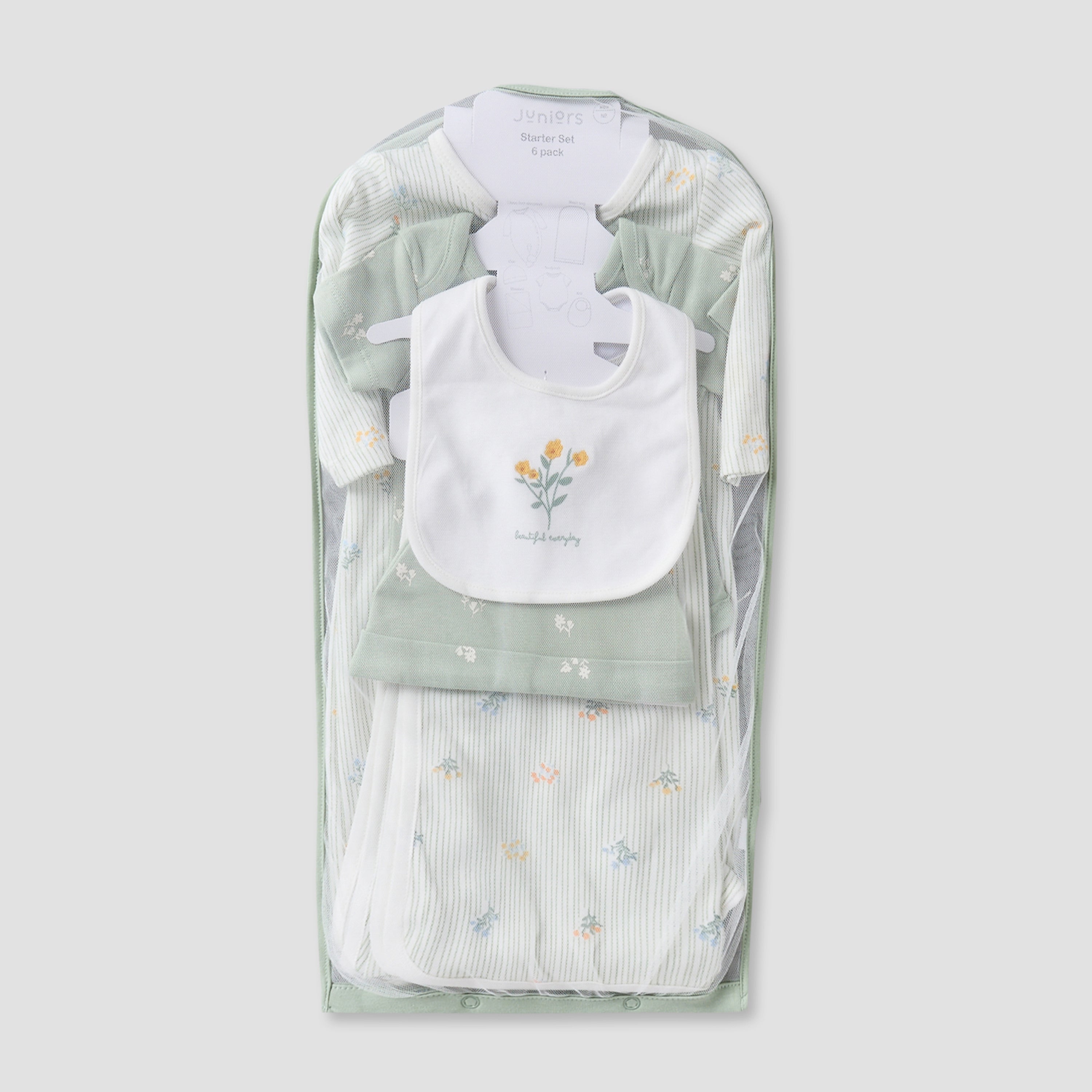 Set of 6 Juniors Clothing Gift Set with Floral Print