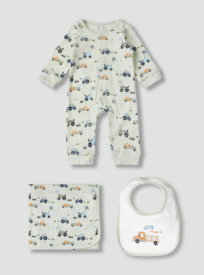 Set of 3 Juniors Clothing Gift Set with Snap Button Closure-baby-boys-clothing-nightwear-sleepsuits-image-1