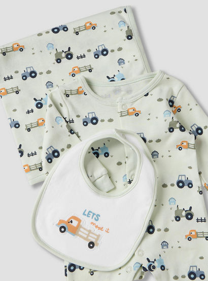 Set of 3 Juniors Clothing Gift Set with Snap Button Closure-baby-boys-clothing-nightwear-sleepsuits-image-5