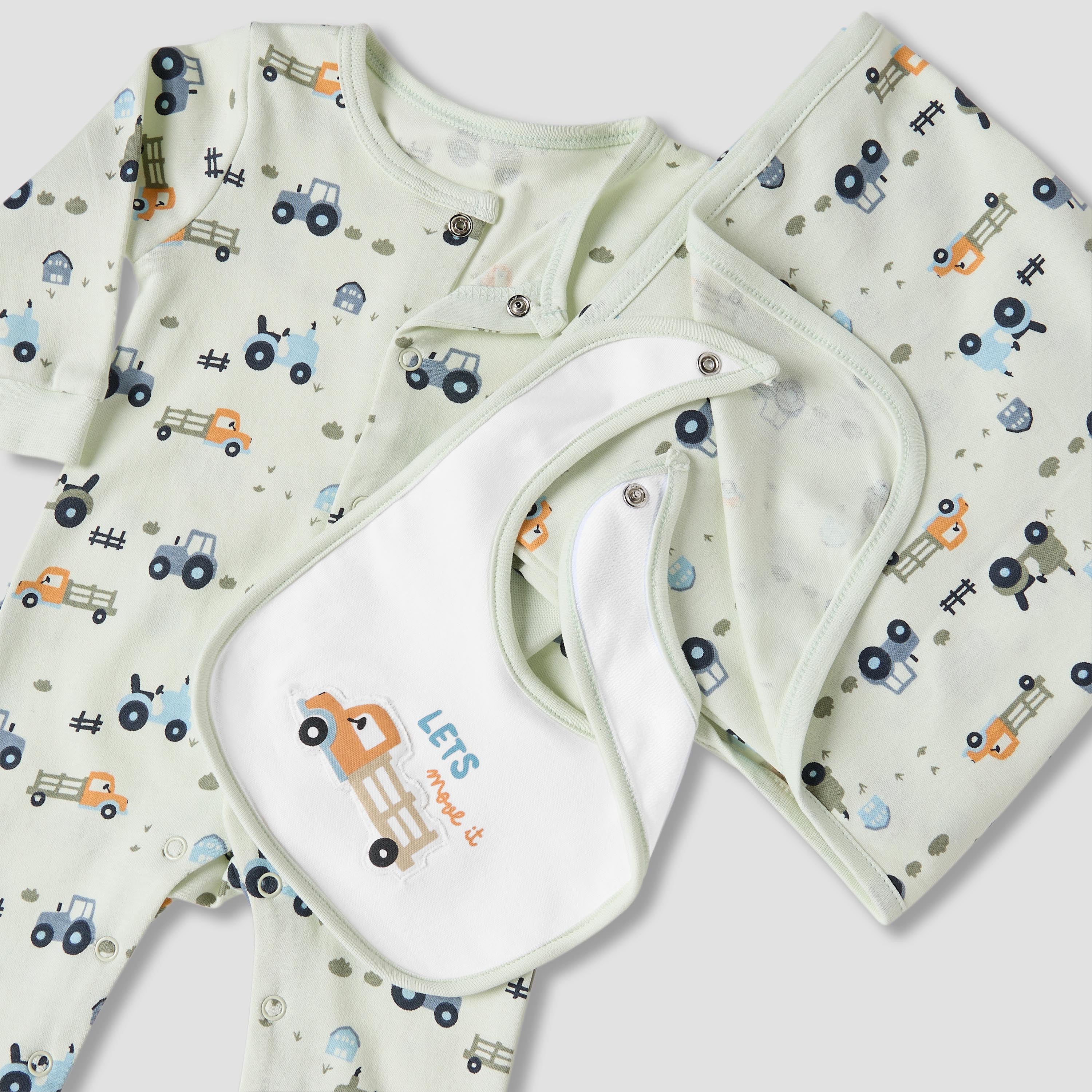 Set of 3 Juniors Clothing Gift Set with Snap Button Closure