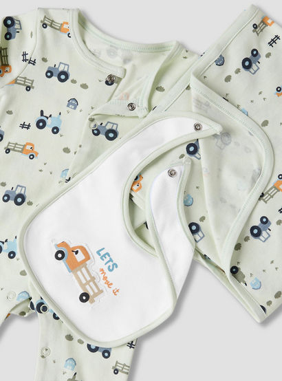 Set of 3 Juniors Clothing Gift Set with Snap Button Closure-baby-boys-clothing-nightwear-sleepsuits-image-6