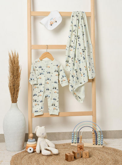 Set of 3 Juniors Clothing Gift Set with Snap Button Closure-baby-boys-clothing-nightwear-sleepsuits-image-7