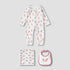 Set of 3 Juniors Clothing Gift Set with Snap Button Closure - White / 0-3 mths