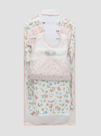 Juniors 6-Piece Floral Print Clothing Gift Set-baby-girls-clothing-setsandcoords-image-9