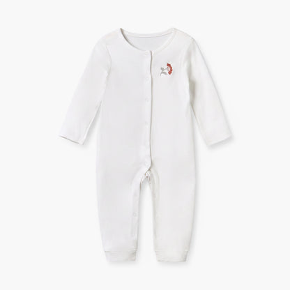 Pack of 3 Juniors Crew Neck Long Sleeves Sleepsuit with Floral Print