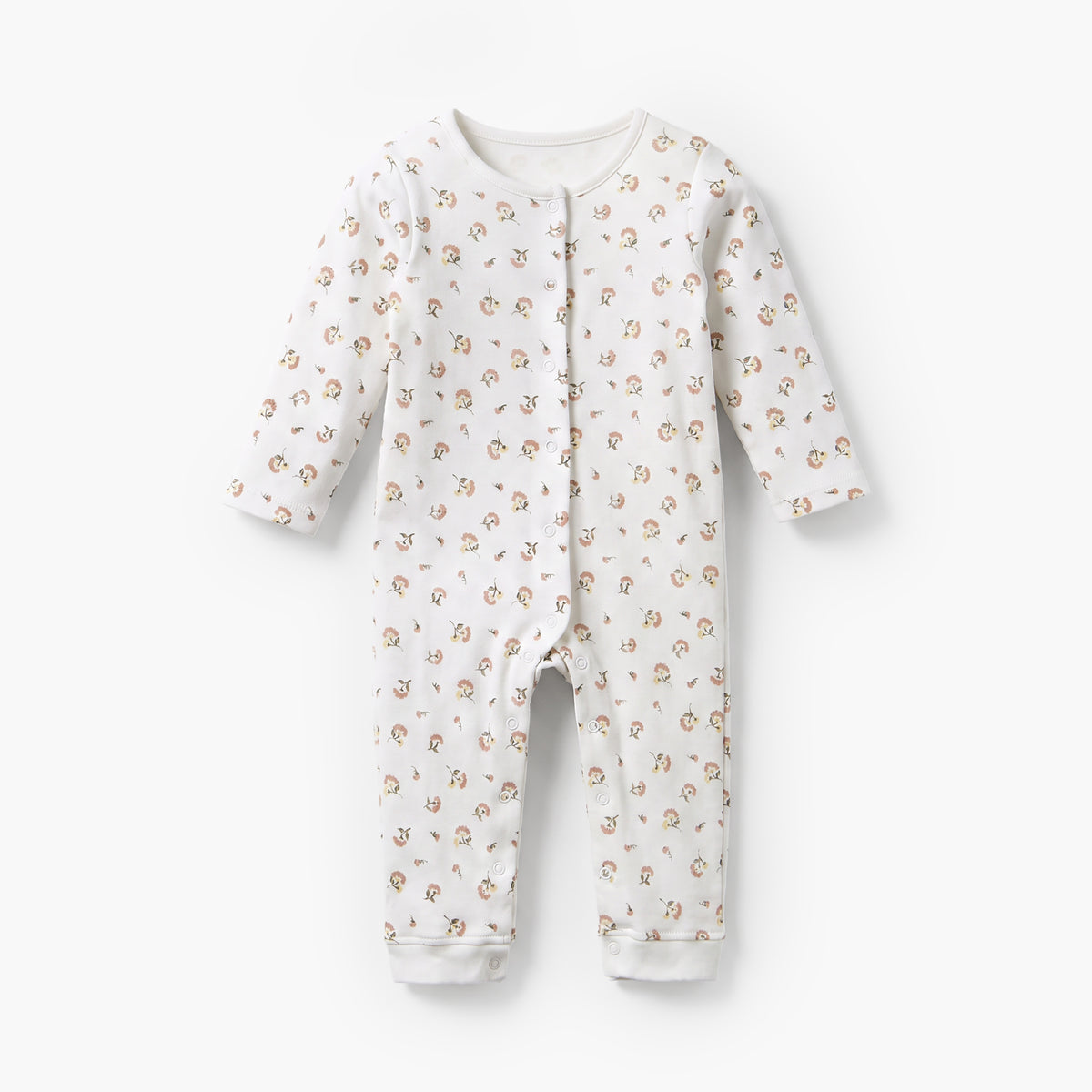 Pack of 3 Juniors Crew Neck Long Sleeves Sleepsuit with Floral Print