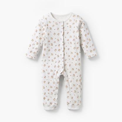Pack of 3 Juniors Crew Neck Long Sleeves Sleepsuit with Floral Print