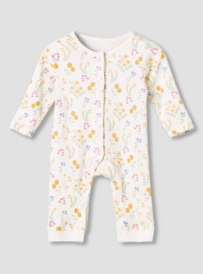 Pack of 3 Juniors Cotton Round Neck Long Sleeve Sleepsuit with Snap Button Closure-baby-girls-clothing-nightwear-sleepsuits-image-4