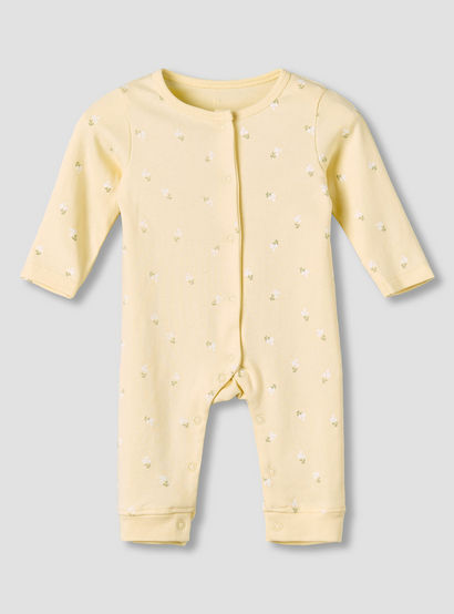 Pack of 3 Juniors Cotton Round Neck Long Sleeve Sleepsuit with Snap Button Closure-baby-girls-clothing-nightwear-sleepsuits-image-5