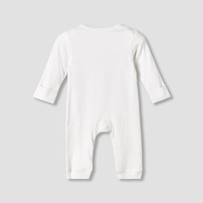 Pack of 3 Juniors Cotton Round Neck Long Sleeve Sleepsuit with Snap Button Closure