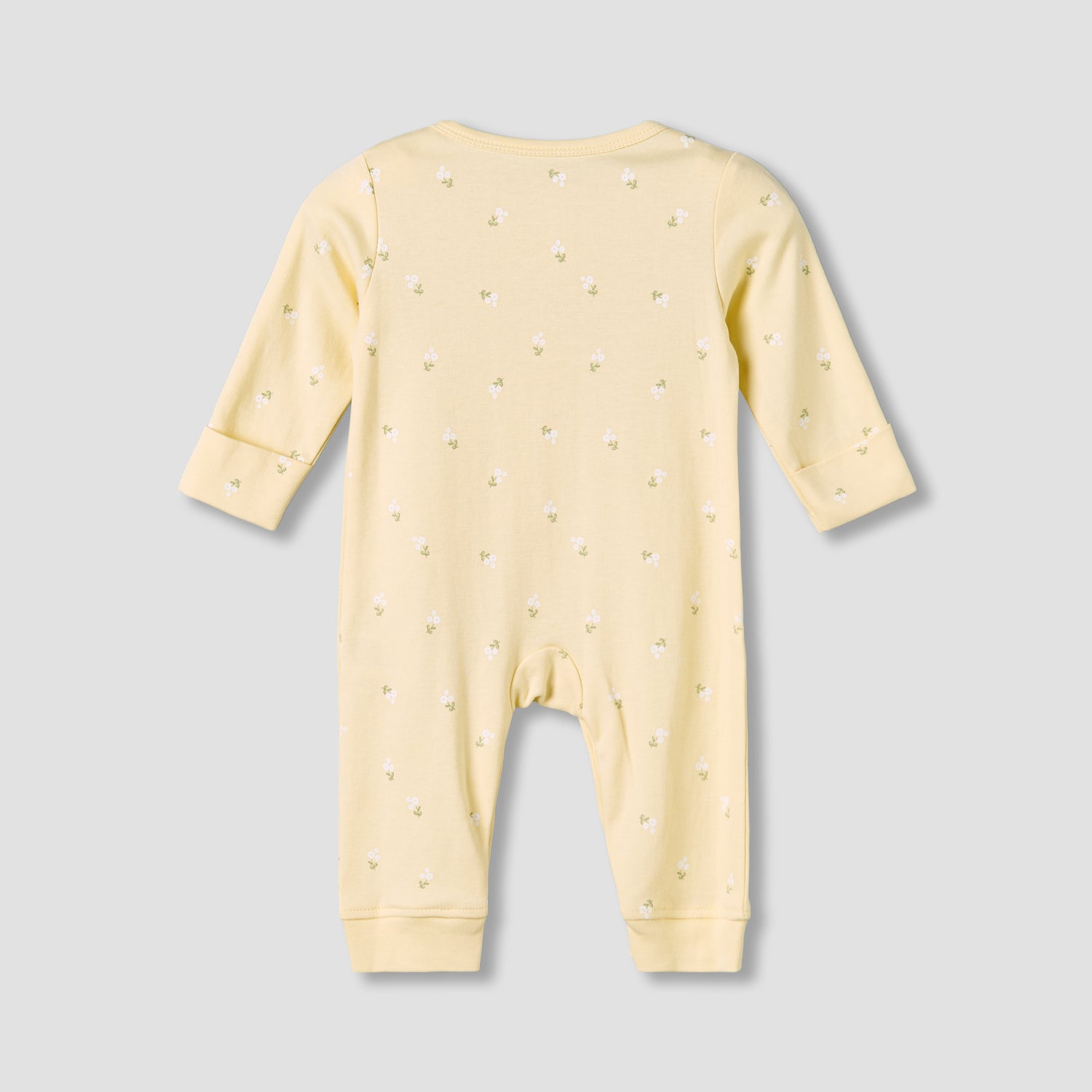 Pack of 3 Juniors Cotton Round Neck Long Sleeve Sleepsuit with Snap Button Closure