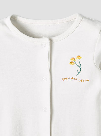 Pack of 3 Juniors Cotton Round Neck Long Sleeve Sleepsuit with Snap Button Closure-baby-girls-clothing-nightwear-sleepsuits-image-9