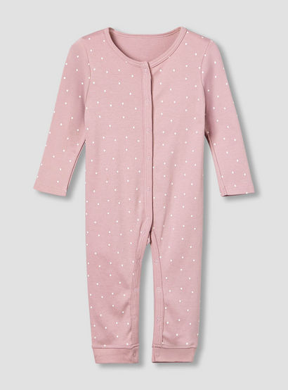 Pack of 3 Juniors Cotton Round Neck Long Sleeves Sleepsuit with Giraffe Print-baby-girls-clothing-nightwear-sleepsuits-image-4