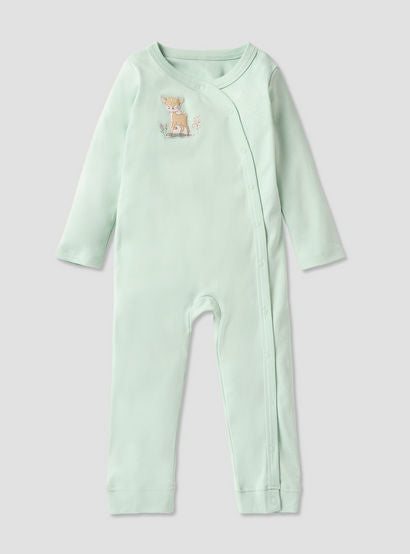 Juniors Printed Sleepsuit with Button Closure and Long Sleeves - Set of 3-baby-girls-clothing-nightwear-sleepsuits-image-2