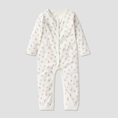 Juniors Printed Sleepsuit with Button Closure and Long Sleeves - Set of 3