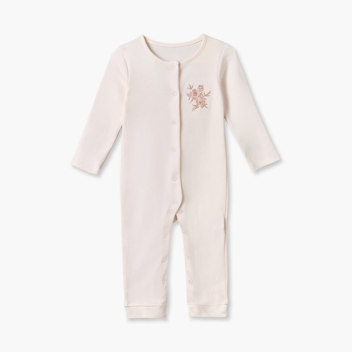 Pack of 3 Juniors Round Neck Long Sleeves Sleepsuit with Floral Print