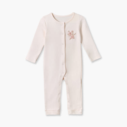 Pack of 3 Juniors Round Neck Long Sleeves Sleepsuit with Floral Print