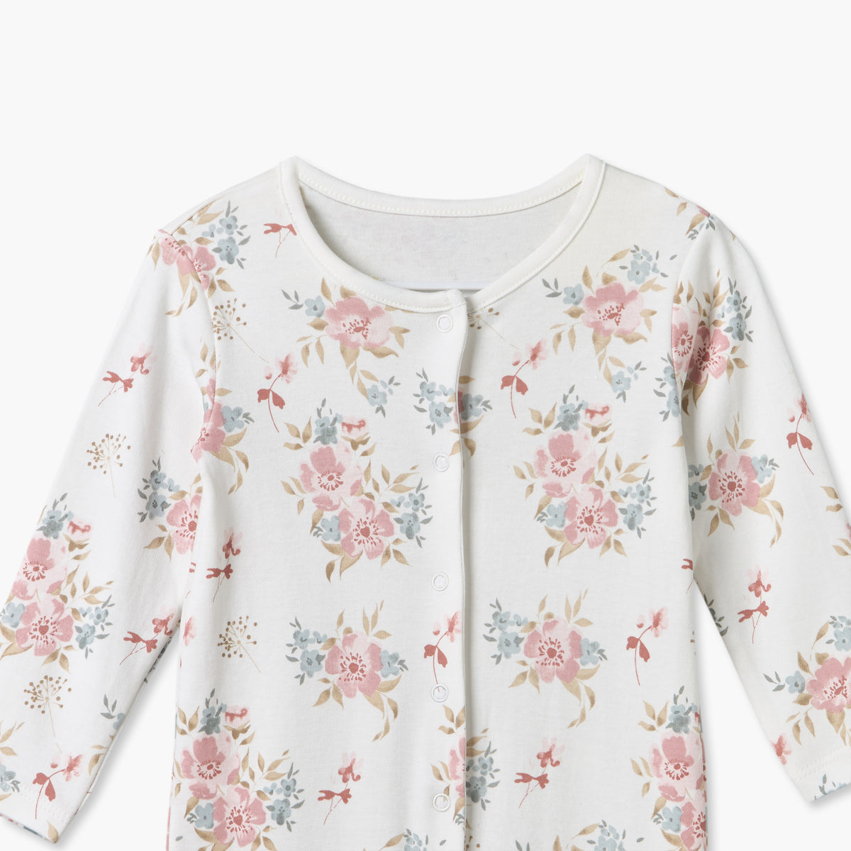 Pack of 3 Juniors Round Neck Long Sleeves Sleepsuit with Floral Print