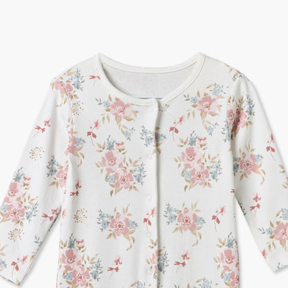 Pack of 3 Juniors Round Neck Long Sleeves Sleepsuit with Floral Print
