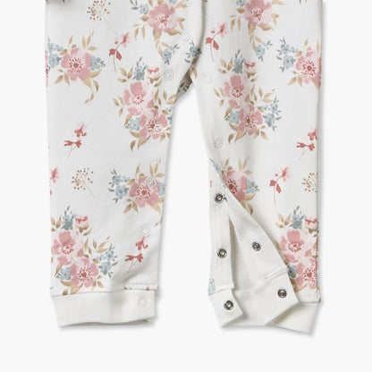 Pack of 3 Juniors Round Neck Long Sleeves Sleepsuit with Floral Print