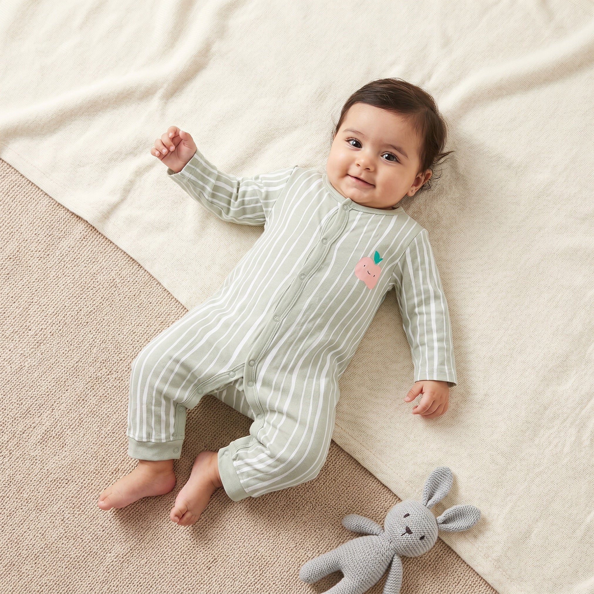 Pack of 3 Juniors Cotton Round Neck Long Sleeves Sleepsuit with Fun Print