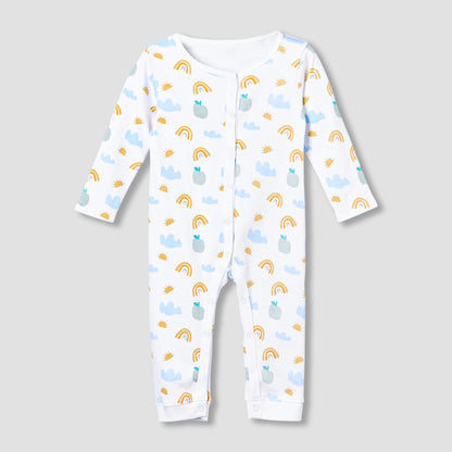 Pack of 3 Juniors Cotton Round Neck Long Sleeves Sleepsuit with Fun Print