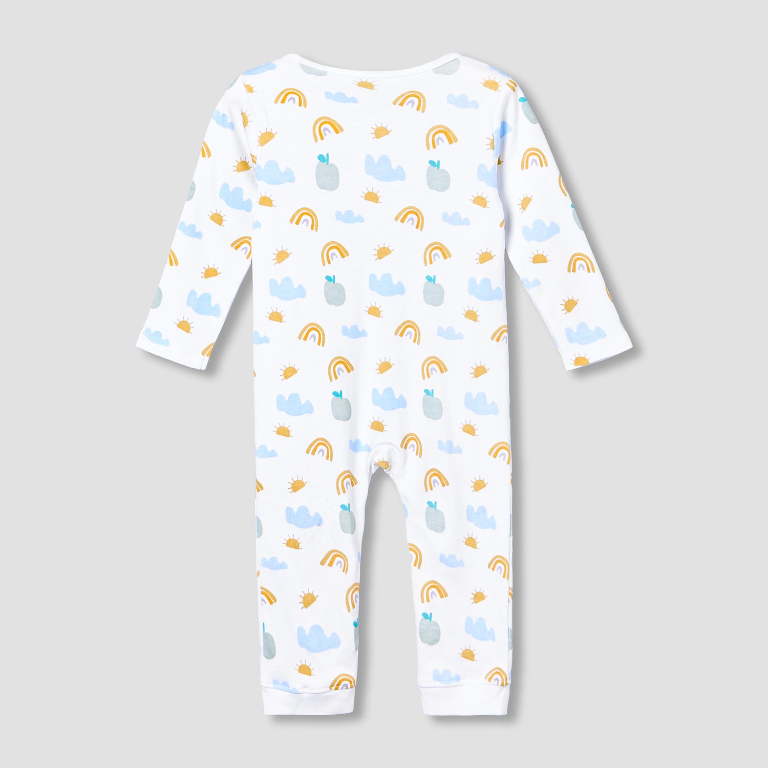 Pack of 3 Juniors Cotton Round Neck Long Sleeves Sleepsuit with Fun Print