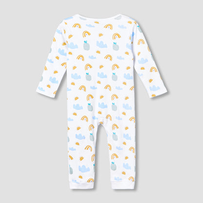 Pack of 3 Juniors Cotton Round Neck Long Sleeves Sleepsuit with Fun Print