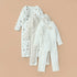 Juniors Printed Sleepsuit with Button Closure - Set of 3 - Green / 12-18 mths