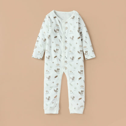 Juniors Printed Sleepsuit with Button Closure - Set of 3