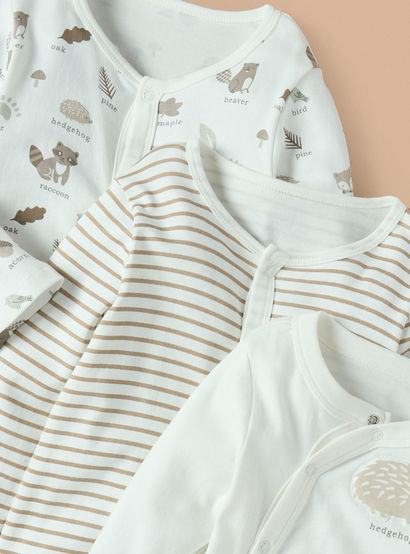 Juniors Printed Sleepsuit with Button Closure - Set of 3-promo_babyshop_Buy2for115_UAE130126-image-5