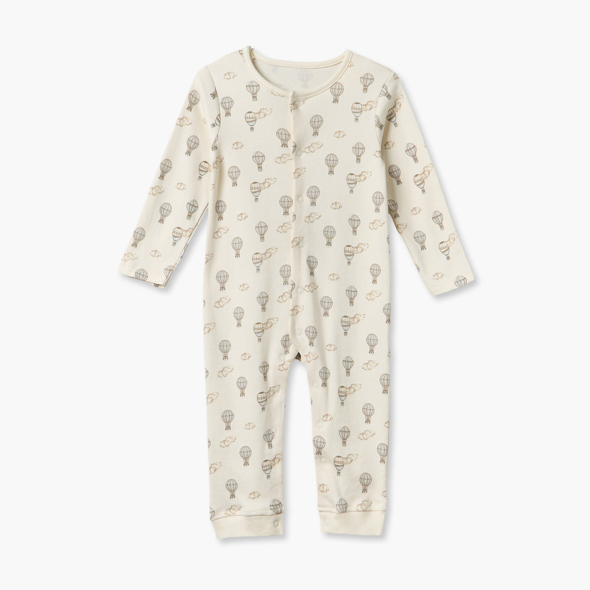 Pack of 3 Juniors Cotton Crew Neck Long Sleeves Sleepsuit with Hot Air Balloon Print