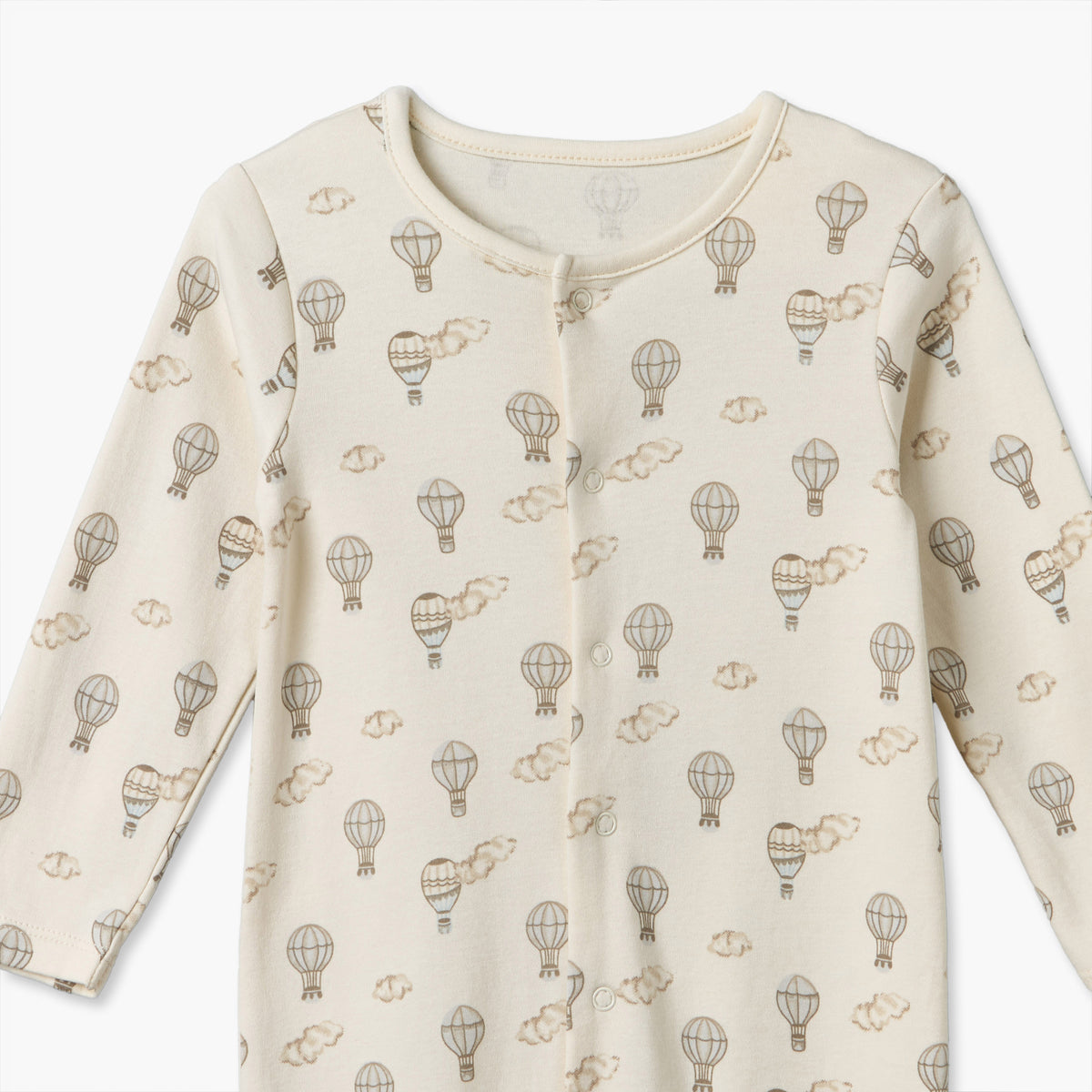 Pack of 3 Juniors Cotton Crew Neck Long Sleeves Sleepsuit with Hot Air Balloon Print
