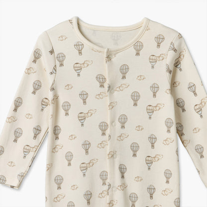 Pack of 3 Juniors Cotton Crew Neck Long Sleeves Sleepsuit with Hot Air Balloon Print