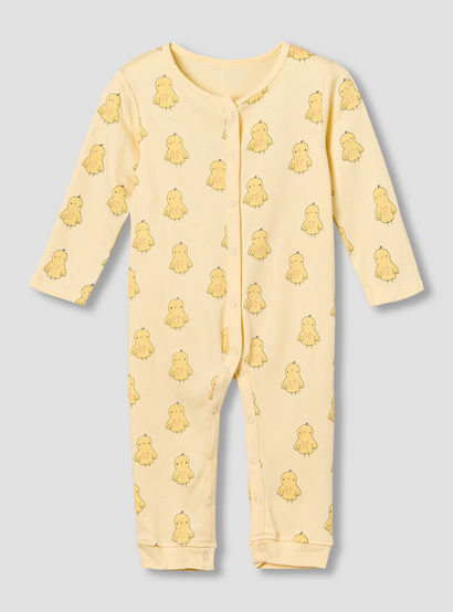 Pack of 3 Juniors Cotton Round Neck Long Sleeves Sleepsuit with Animal Print-baby-girls-clothing-nightwear-sleepsuits-image-3