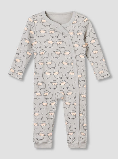 Pack of 3 Juniors Cotton Round Neck Long Sleeves Sleepsuit with Animal Print-baby-girls-clothing-nightwear-sleepsuits-image-5
