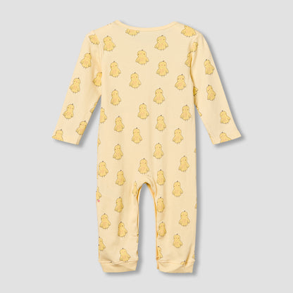 Pack of 3 Juniors Cotton Round Neck Long Sleeves Sleepsuit with Animal Print