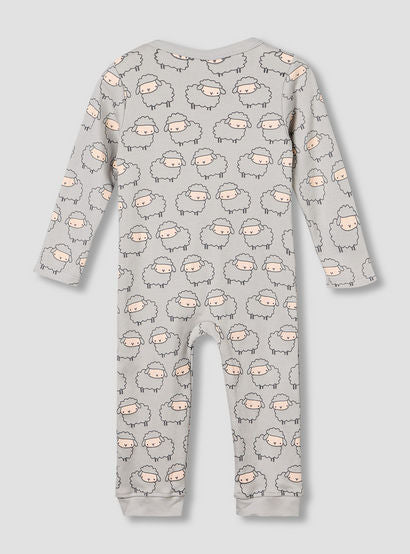 Pack of 3 Juniors Cotton Round Neck Long Sleeves Sleepsuit with Animal Print-baby-girls-clothing-nightwear-sleepsuits-image-7