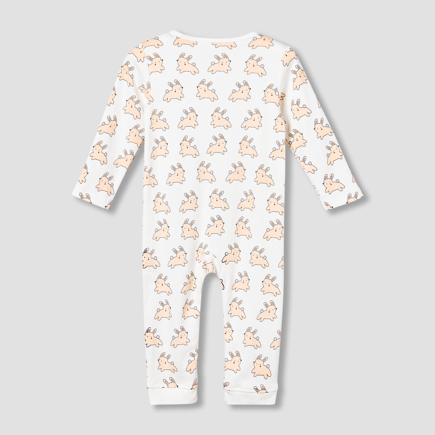 Pack of 3 Juniors Cotton Round Neck Long Sleeves Sleepsuit with Animal Print