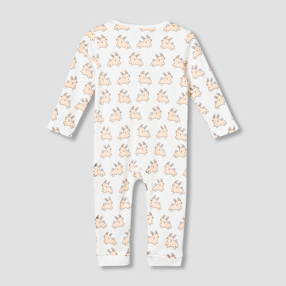 Pack of 3 Juniors Cotton Round Neck Long Sleeves Sleepsuit with Animal Print