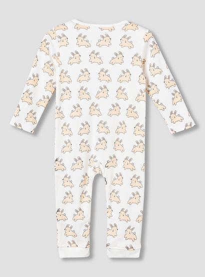 Pack of 3 Juniors Cotton Round Neck Long Sleeves Sleepsuit with Animal Print-baby-girls-clothing-nightwear-sleepsuits-image-8