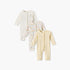 Pack of 3 Juniors Cotton Crew Neck Long Sleeves Sleepsuit with Floral Print - Yellow / 12-18 mths