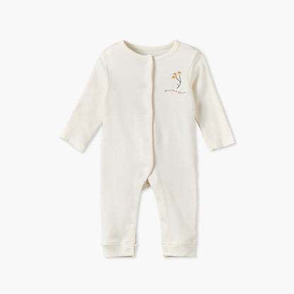 Pack of 3 Juniors Cotton Crew Neck Long Sleeves Sleepsuit with Floral Print
